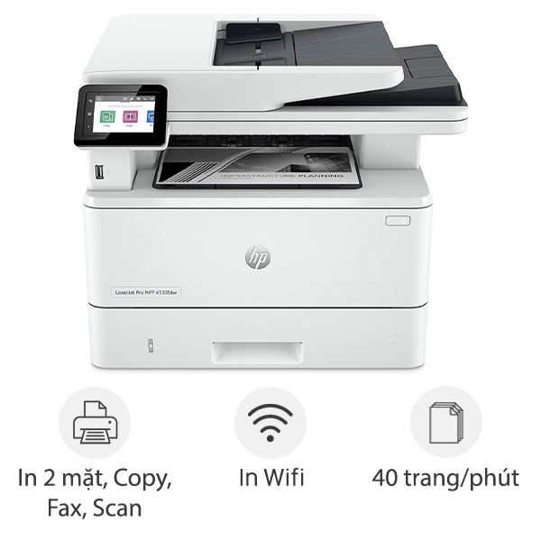 Máy In Laser Trắng Đen Đa Năng HP 4103fdw Wifi (2Z629A)