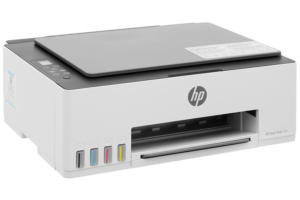 Máy in phun màu đa năng HP Smart Tank 580 Wifi (1F3Y2A) Màu Trắng