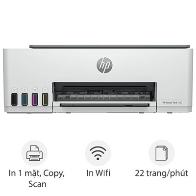 Máy in phun màu đa năng HP Smart Tank 580 Wifi (1F3Y2A)