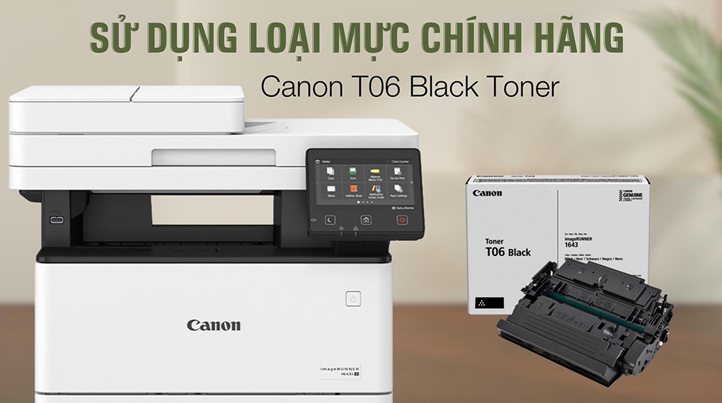 Máy in laser trắng đen đa năng Canon iR1643i II Wifi