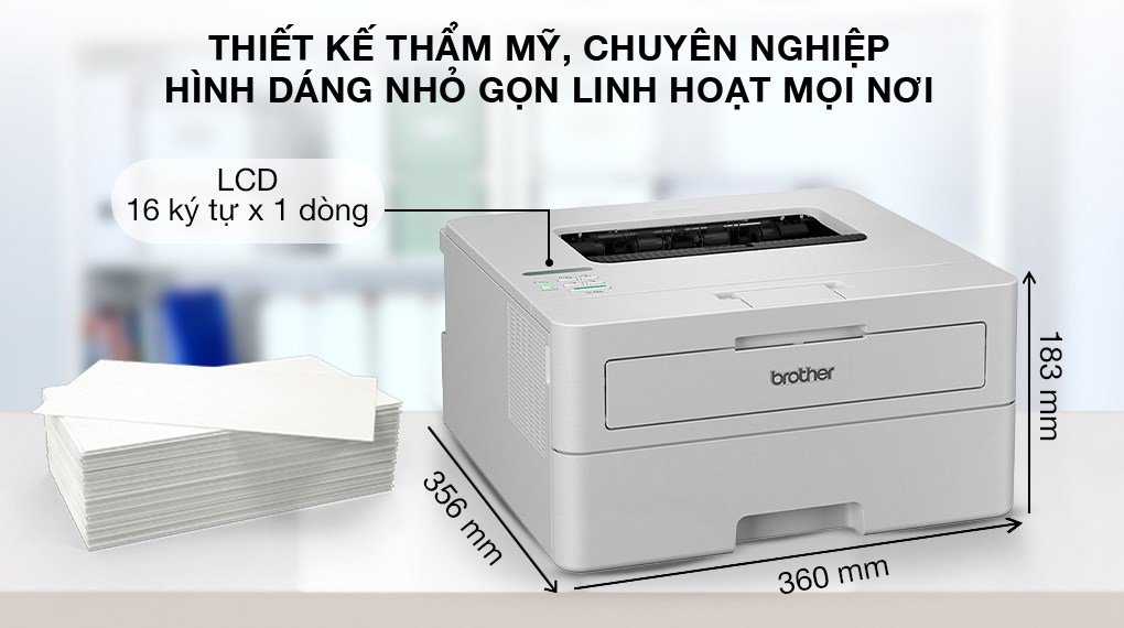 Máy in laser trắng đen đơn năng Brother HL-B2180DW Wifi