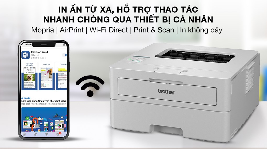 Máy in laser trắng đen đơn năng Brother HL-B2180DW Wifi