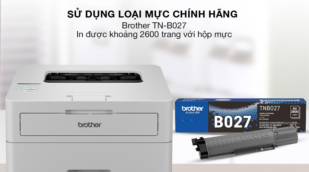 Máy in laser trắng đen đơn năng Brother HL-B2180DW Wifi