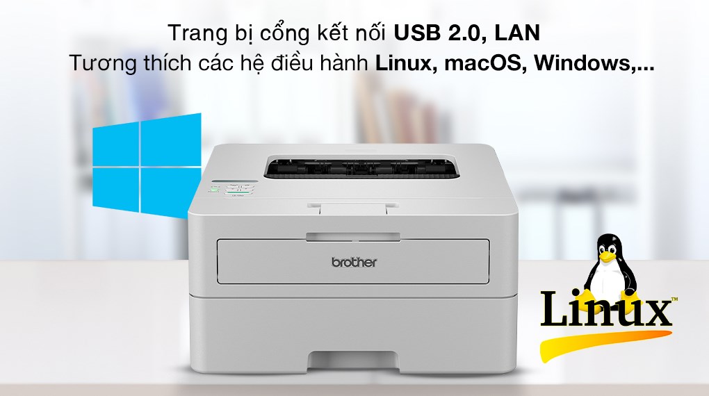 Máy in laser trắng đen đơn năng Brother HL-B2180DW Wifi