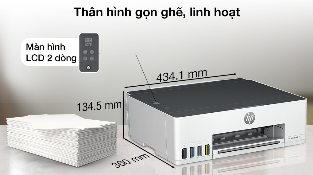 Máy in phun màu đơn năng HP Smart Tank 210 Wifi (3D4L3A)