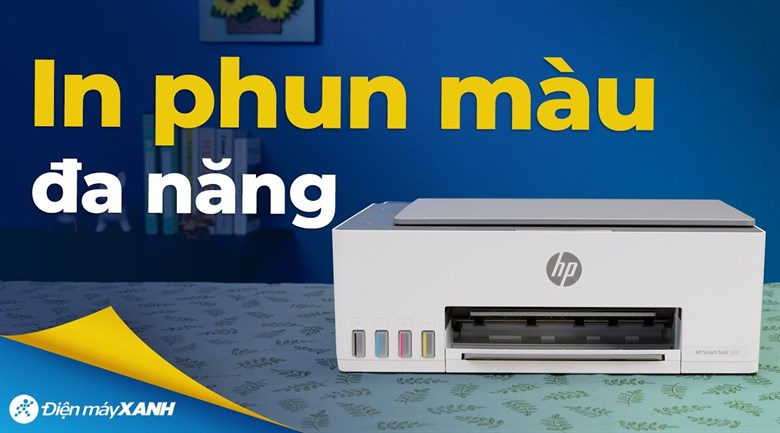 Máy in phun màu đa năng HP Smart Tank 520 (1F3W2A)