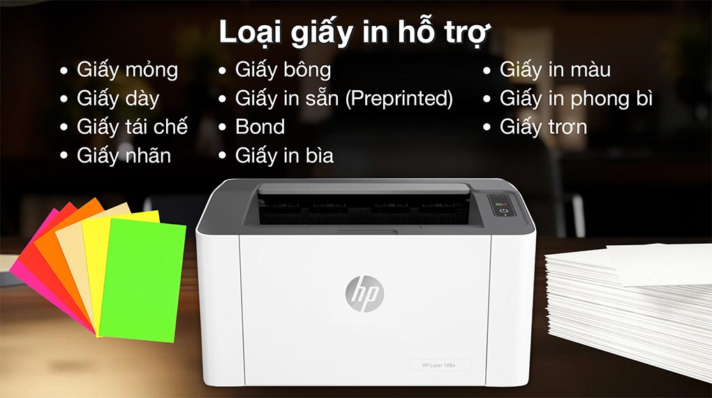 Máy in laser trắng đen đơn năng HP 108a (4ZB79A)