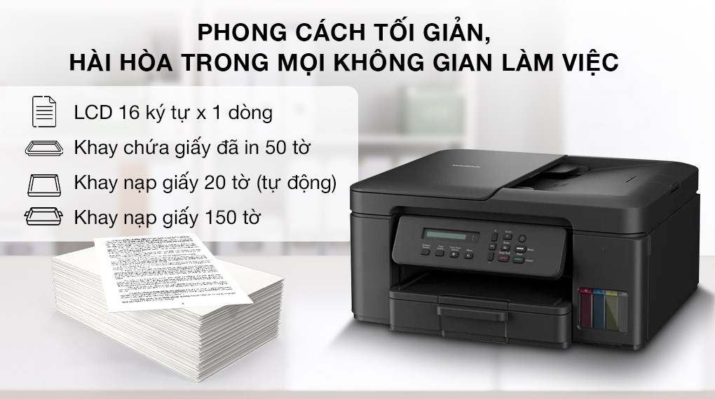 Máy in phun màu đa năng Brother DCP-T730DW Wifi