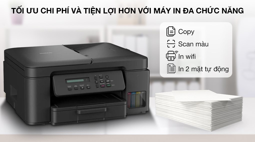 Máy in phun màu đa năng Brother DCP-T730DW Wifi