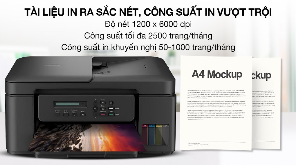 Máy in phun màu đa năng Brother DCP-T730DW Wifi