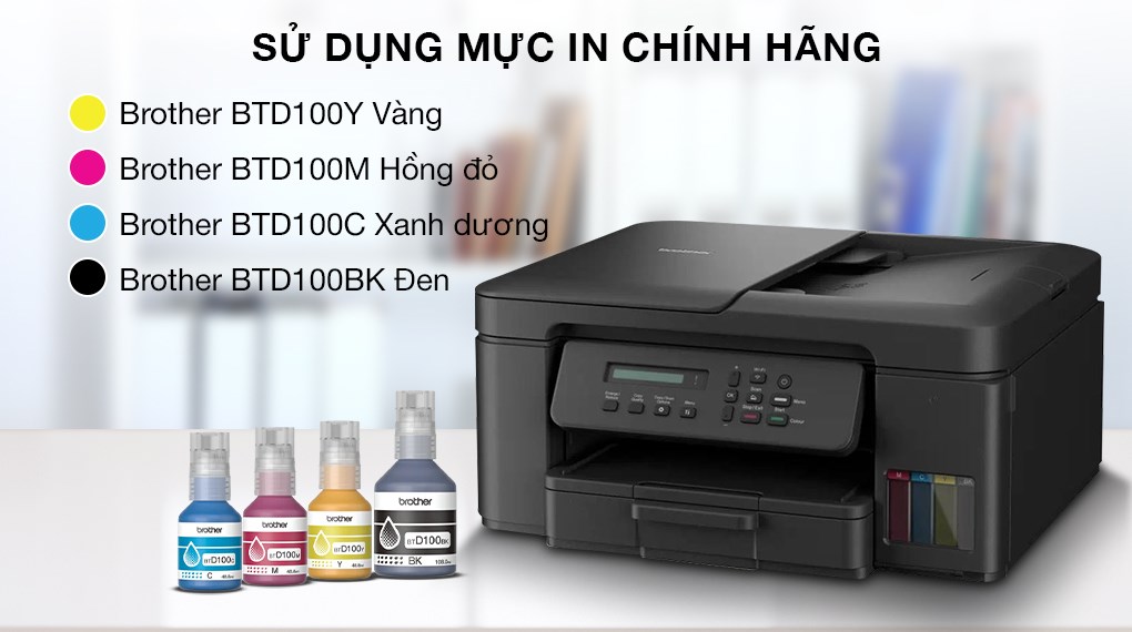 Máy in phun màu đa năng Brother DCP-T730DW Wifi