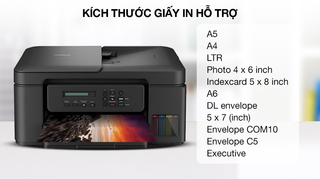 Máy in phun màu đa năng Brother DCP-T730DW Wifi