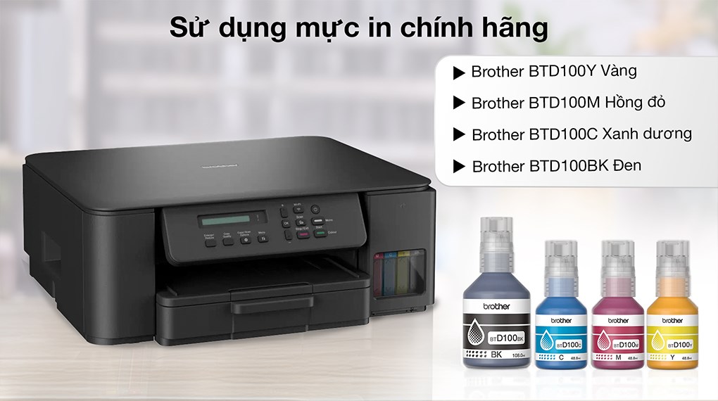 Máy in phun màu đa năng Brother DCP-T530DW Wifi