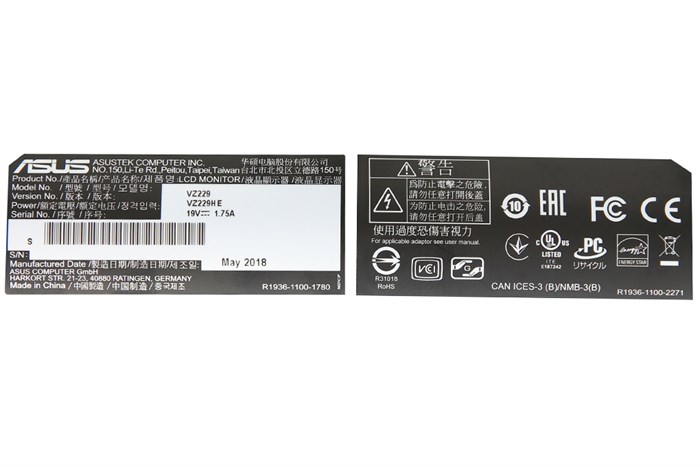 Màn hình Asus Full HD 21.5 inch VZ229HE Màu Đen