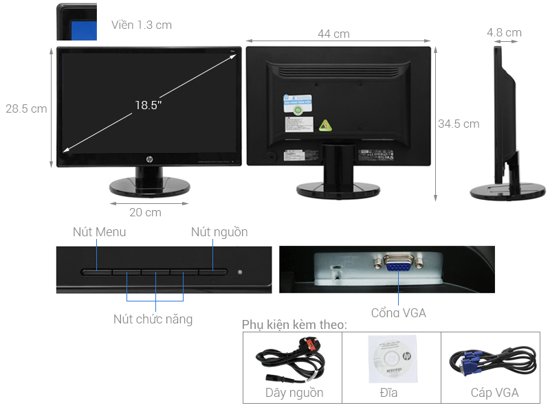 HP LCD 19KA 18.5 inch HD (T3U82AA)