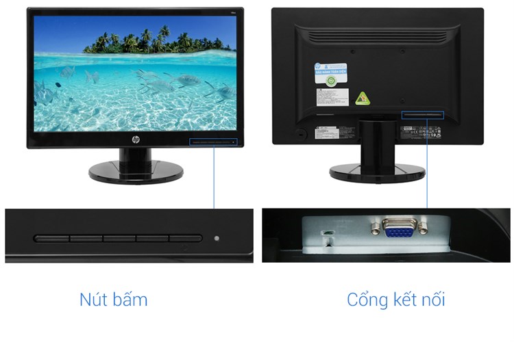 HP LCD 19KA 18.5 inch HD (T3U82AA) Màu Đen