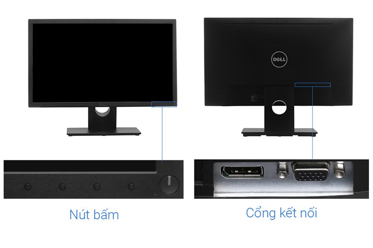 LCD Dell 21.5 inch Full HD (E2216H) Màu Đen