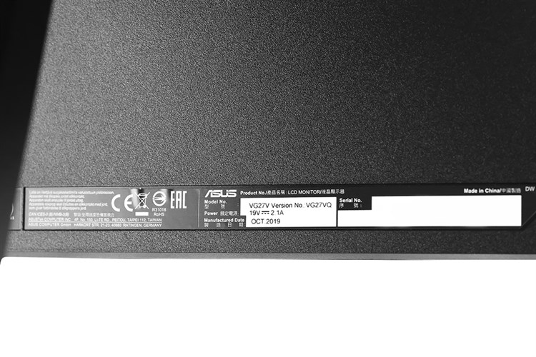 Màn hình Asus TUF Gaming VG27VQ 27 inch Full HD/165 Hz/1ms MPRT Màu Đen