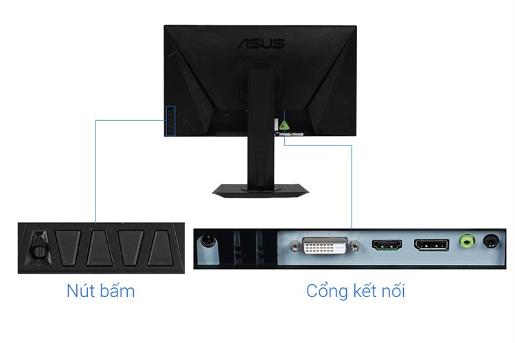 ASUS LCD Gaming 24 inch Full HD 0.5ms 165Hz (VG248QG) Màu Đen