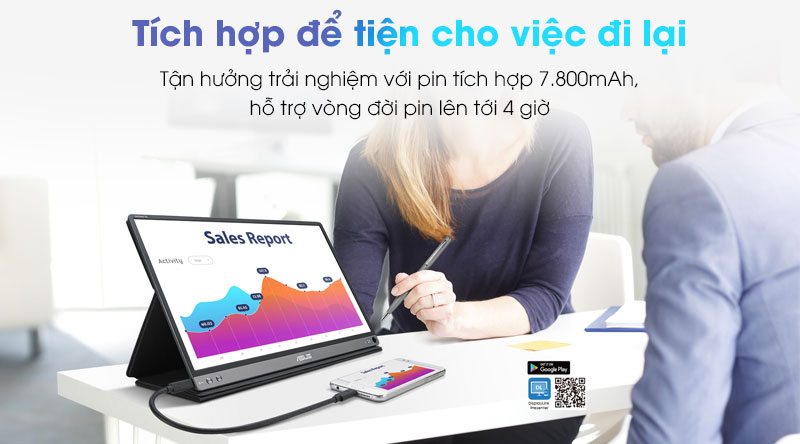 Màn hình di động Asus ZenScreen GO MB16AHP 15.6 inch FHD/60Hz/5ms/Pen/TypeC/MicroHDMI
