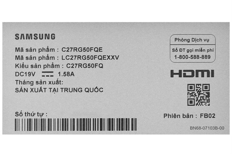 Màn hình Samsung Gaming LC27RG50FQEXXV 27 inch Full HD/240Hz/4ms