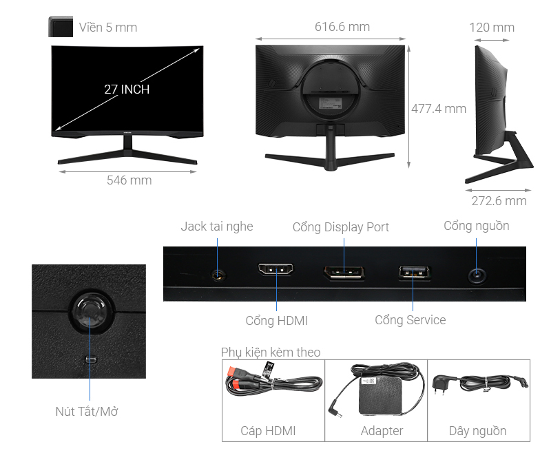 Samsung LCD Gaming 27 inch WQHD (LC27G55TQWEXXV)