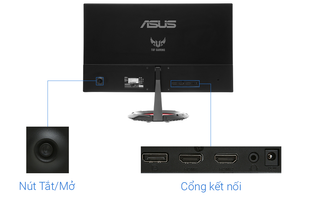 LCD ASUS TUF Gaming VG249Q1R 23.8 inch Full HD Màu Đen