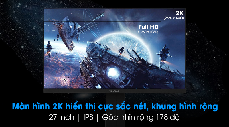 Viewsonic LCD Gaming XG2705 27 inch 2K 144Hz 1ms - Độ phân giải