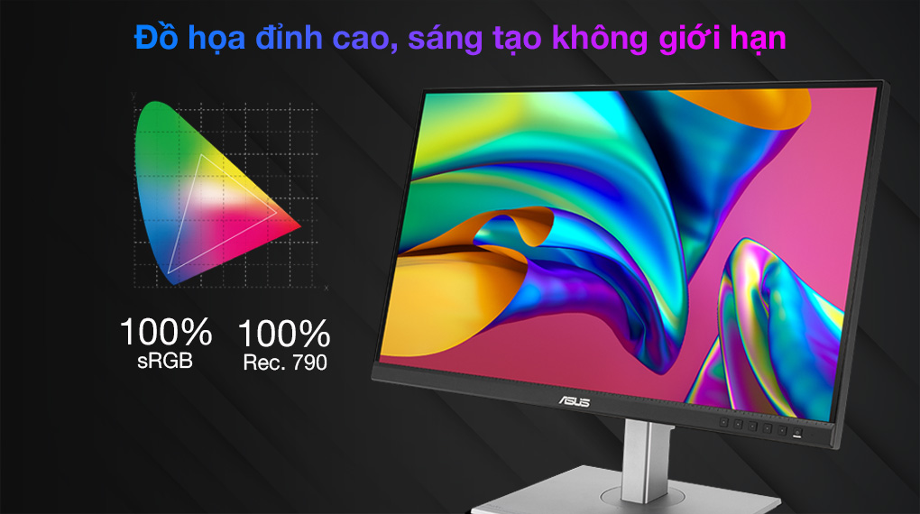Asus LCD ProArt PA278CV 27 inch 2K 75Hz 5ms - Độ bao phủ màu
