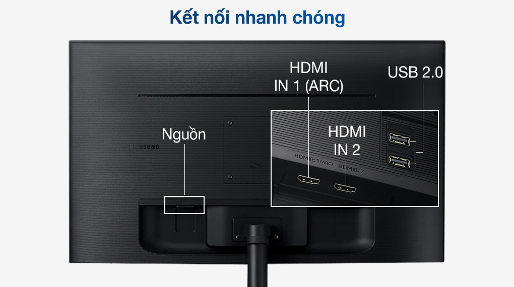 Samsung Smart Monitor M5 32 inch (LS32AM500NEXXV) - Cổng kết nối