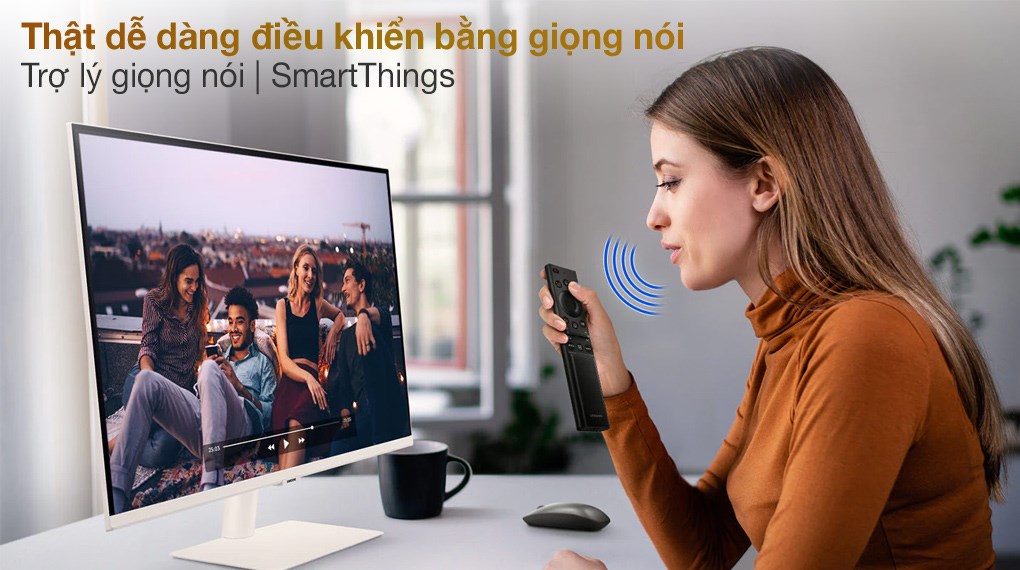 Màn hình thông minh Samsung Smart Monitor M5 27 inch Full HD - Remote (LS27AM501NEXXV)