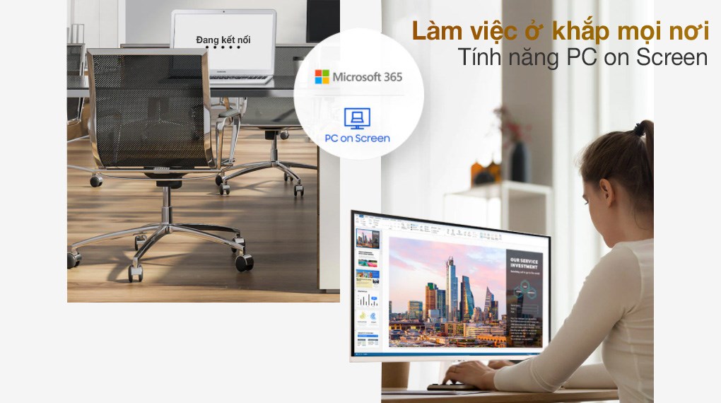 Màn hình thông minh Samsung Smart Monitor M5 27 inch Full HD - Remote (LS27AM501NEXXV)