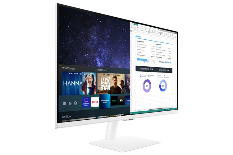 Màn hình thông minh Samsung Smart Monitor M5 27 inch Full HD - Remote (LS27AM501NEXXV) Màu Trắng