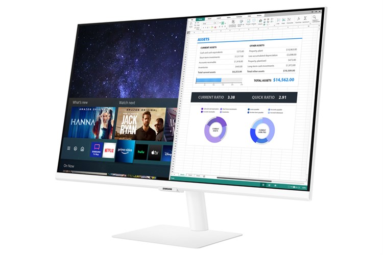 Màn hình thông minh Samsung Smart Monitor M5 27 inch Full HD - Remote (LS27AM501NEXXV) Màu Trắng