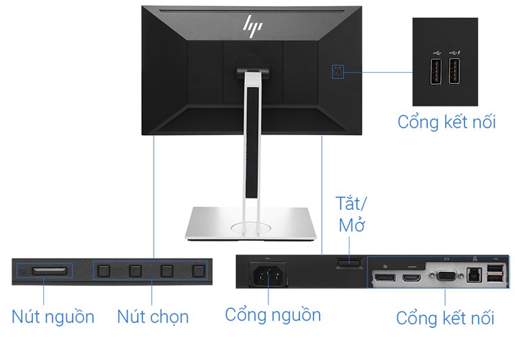 Màn hình HP EliteDisplay E22 G4 9VH72AA 21.5 inch FHD/IPS/60Hz/5ms/HDMI/DisplayPort/USB Màu Bạc