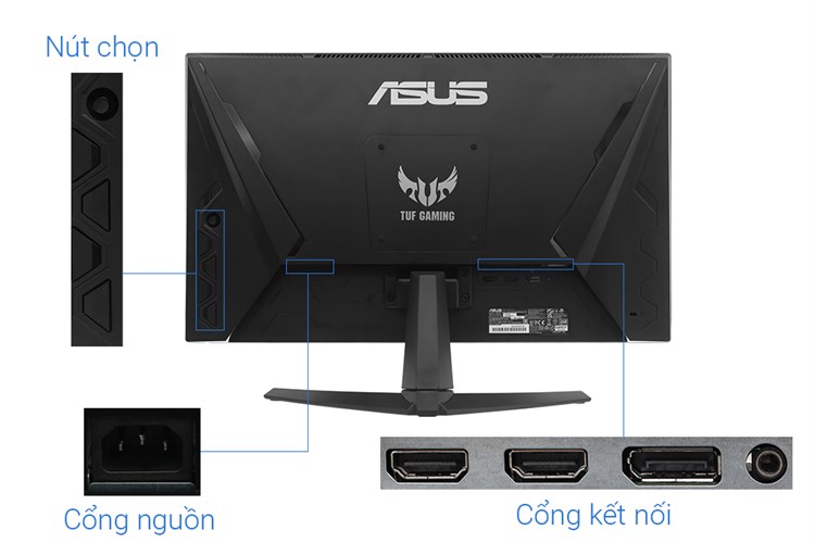 Màn hình Gaming Asus TUF VG249Q1A 23.8 inch FHD/IPS/165Hz/1ms/FreeSync/HDMI/DisplayPort Màu Đen