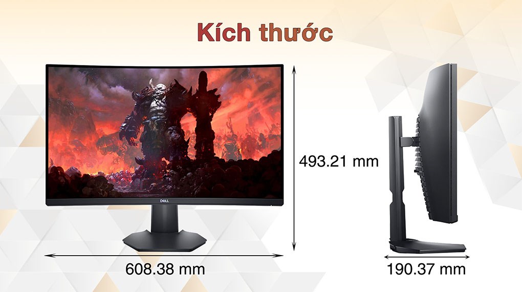 Màn hình Dell Gaming S2722DGM 27 inch QHD/165Hz/1ms/HDMI/DisplayPort