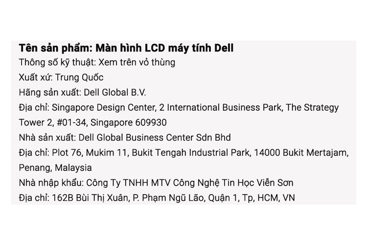 Màn hình Dell Gaming S2722DGM 27 inch QHD/165Hz/1ms/HDMI/DisplayPort Màu Đen