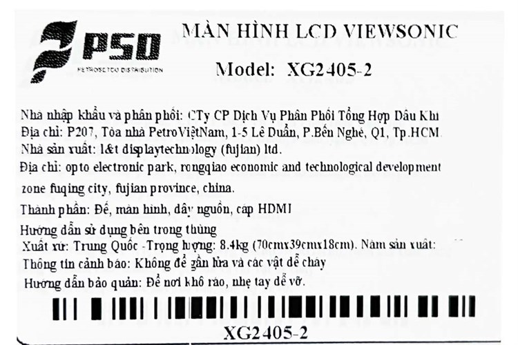 Màn hình ViewSonic Gaming XG2405-2 24 inch FHD/144Hz/1ms/FreeSync/HDMI Màu Đen