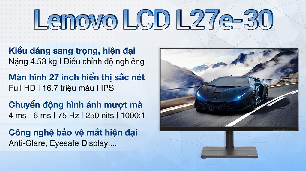 Màn hình Lenovo L27e-30 66BEKAC2VN 27 inch Full HD/75Hz/4ms-6ms