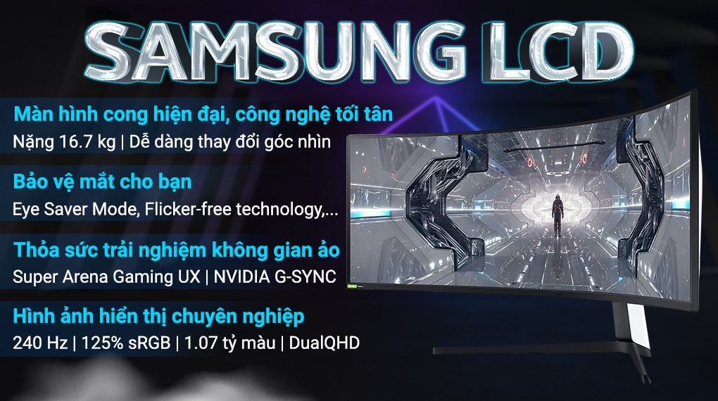 Màn hình Samsung Gaming Odyssey G9 LC49G95TSSEXXV 49 inch 4K/240Hz/5ms