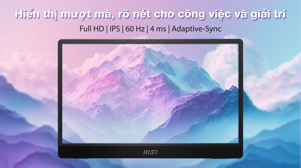 Màn hình di động MSI Pro MP161 15.6 inch FHD/IPS/60Hz/4ms/HDMI/TypeC