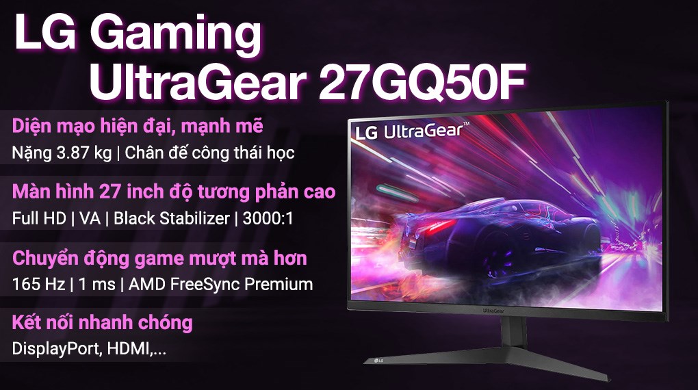 Màn hình LG Gaming UltraGear 27GQ50F-B.ATV 27 inch FHD - Chính