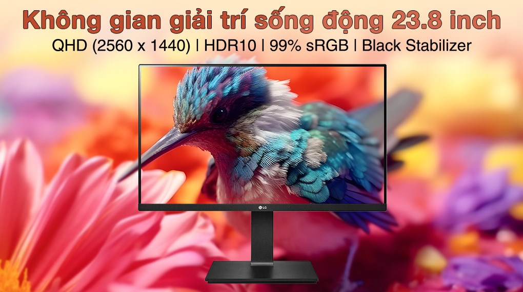 Màn hình LG 24QP750-B.ATV 23.8 inch 2K/IPS/75Hz/5ms/FreeSync/HDR10/HDMI/DisplayPort/TypeC