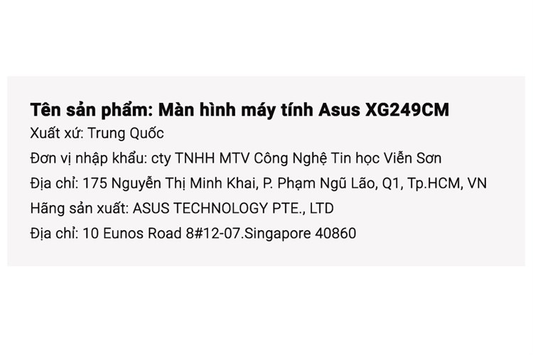 Màn hình Asus Gaming ROG Strix XG249CM 23.8 inch FHD/Fast IPS/270Hz/1ms/FreeSync/HDMI/USB/TypeC