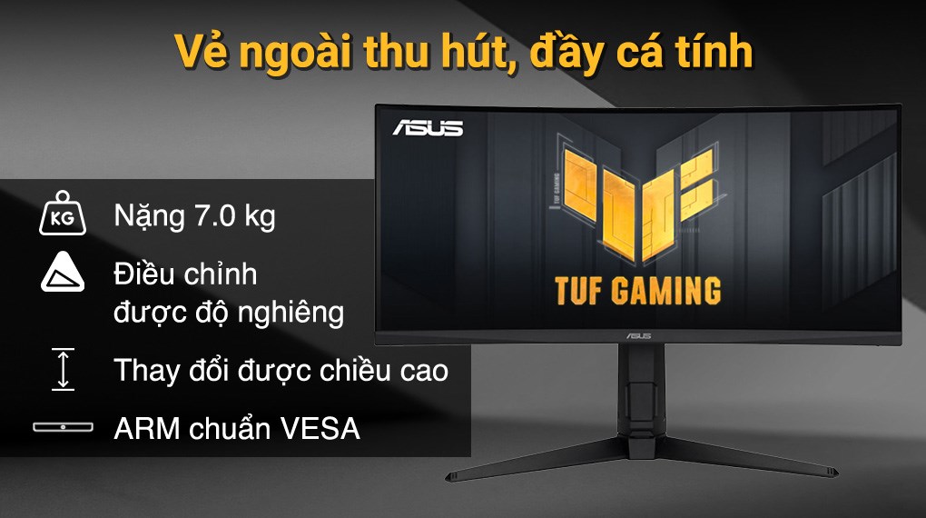 Màn hình Asus TUF Gaming VG30VQL1A 29.5 inch FHD/VA/200Hz/1ms/FreeSync/HDMI/DisplayPort/USB