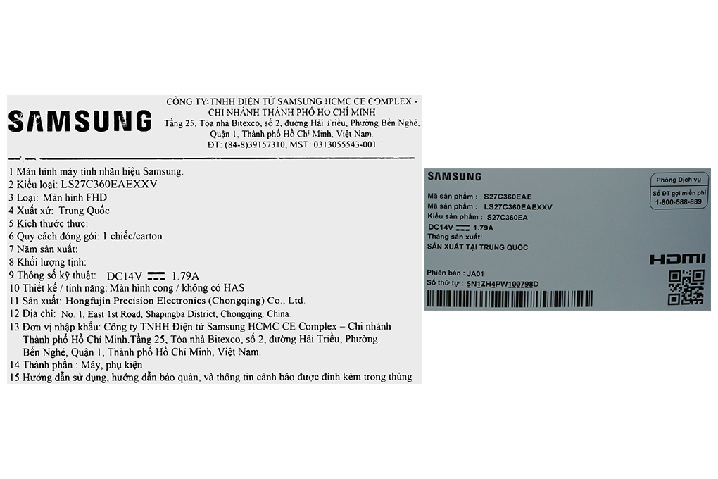 Màn hình cong Samsung S3 S36C LS27C360EAEXXV 27 inch FHD/VA/FreeSync/75Hz/4ms/HDMI Màu Đen