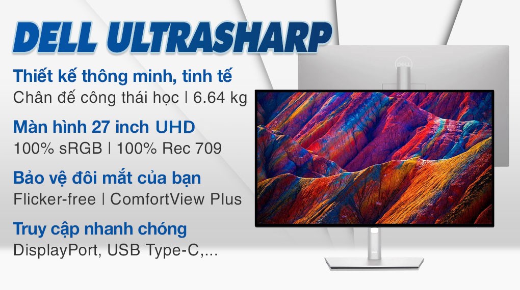 Màn hình Dell Ultrasharp U2723QE 27 inch 4K/IPS/60Hz/5ms/DisplayPort/TypeC