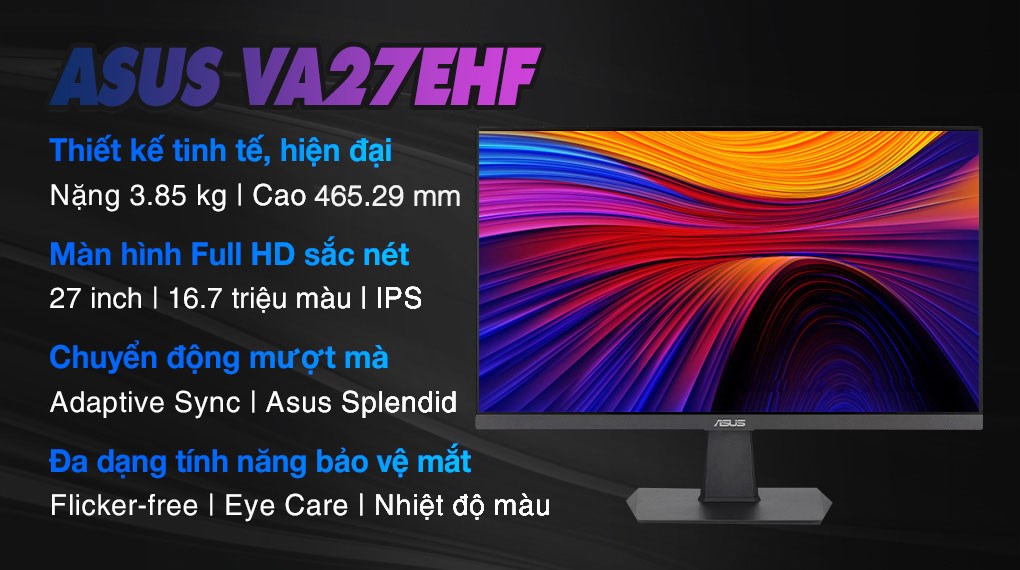 Màn hình Asus VA27EHF 27 inch FHD/IPS/100Hz/1ms/HDMI
