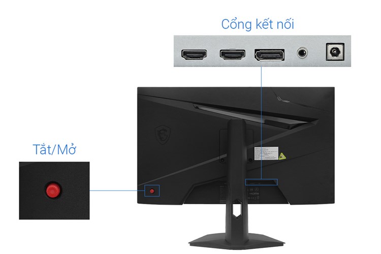 Màn hình MSI Gaming G244F 23.8 inch FHD/Rapid IPS/170Hz/1ms/FreeSync/DisplayPort Màu Đen